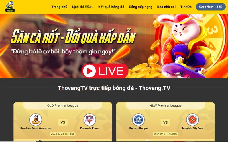 Xem trực tiếp bóng đá Thovang TV